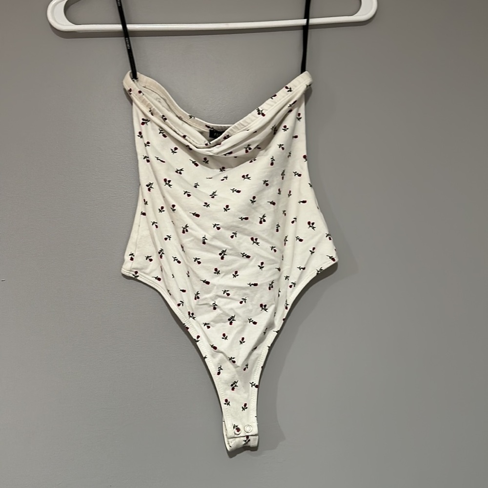 Forever 21 Rose Tube Top Bodysuit